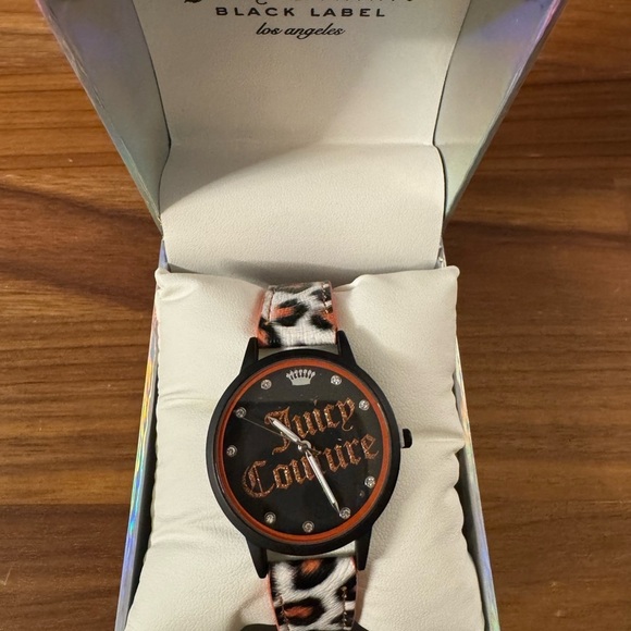 Juicy Couture Accessories - Juicy Couture Black Label Watch with Leopard Strap - NIB